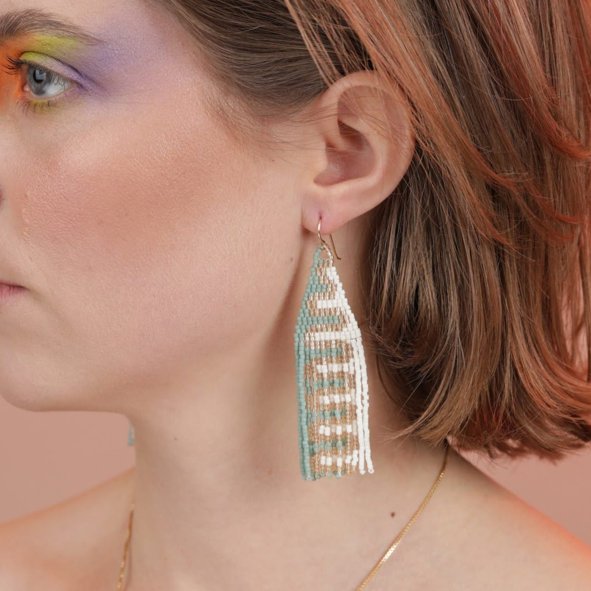 Squiggle Beaded Earrings (3 Colorways)