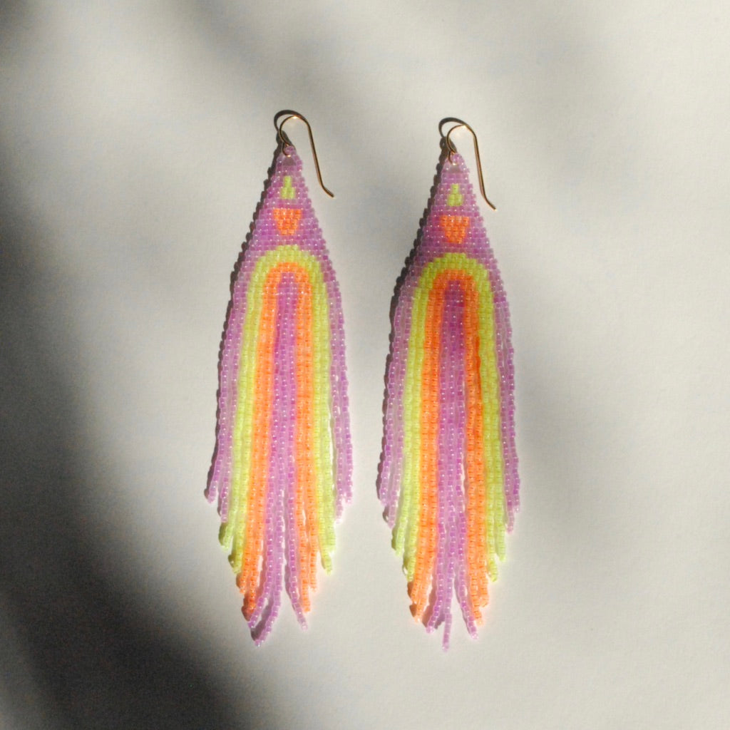 Waterfall Beaded Earrings (3 Colorways)