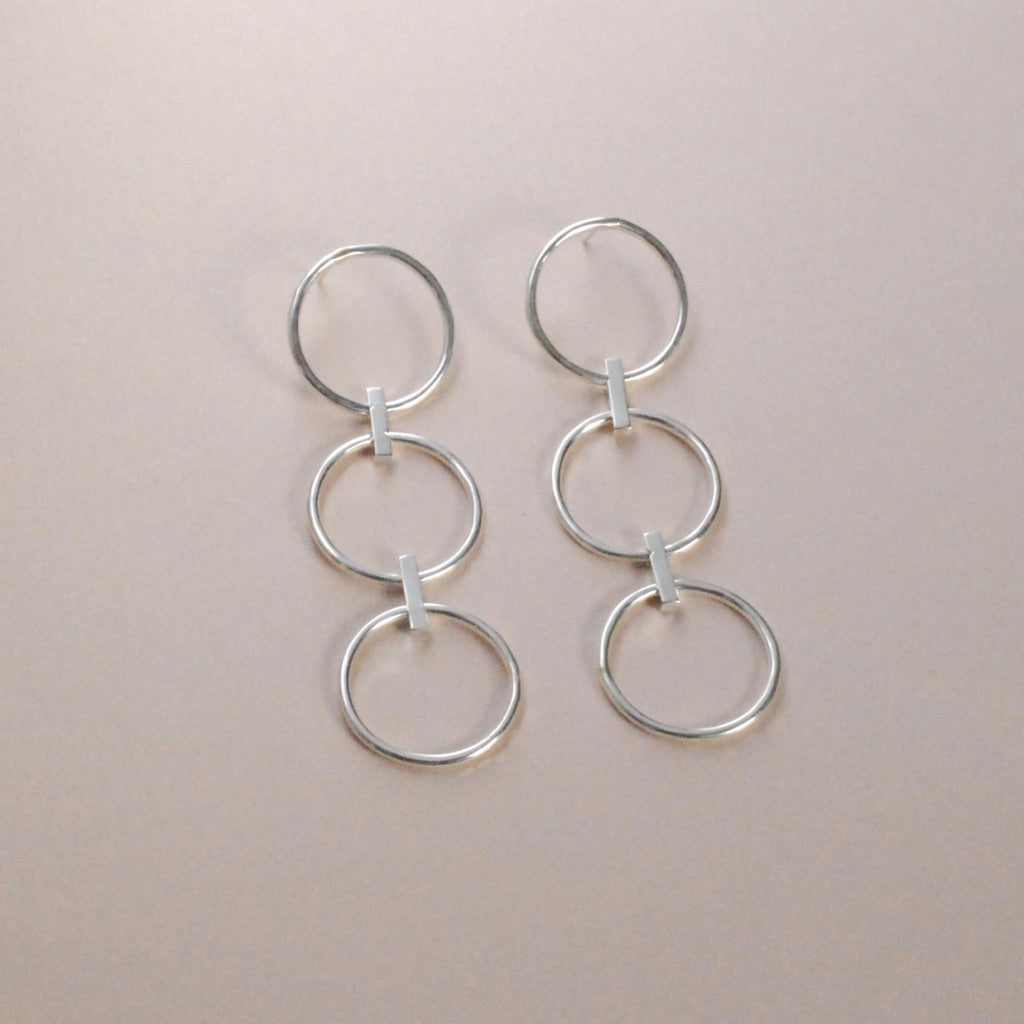 Large Link Circle Earrings